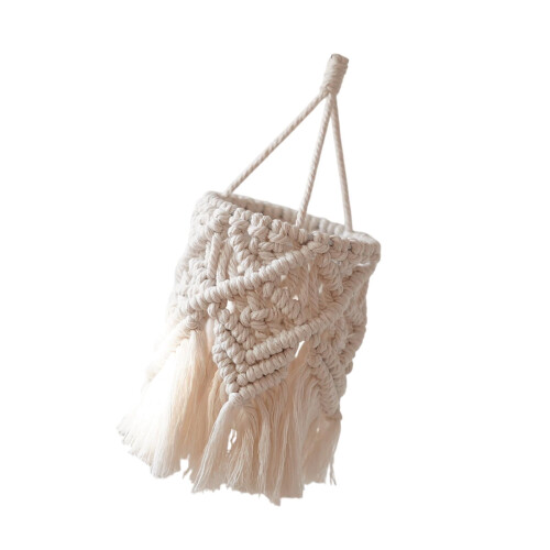 Bohemian pendant lampshade handmade macrame ceiling light 2