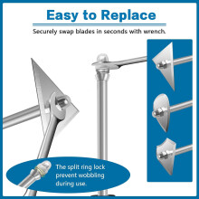 DEKEones 8-Inch Stainless Steel Paint Shave Hook with Triangle, Combination, and Heart Replacement