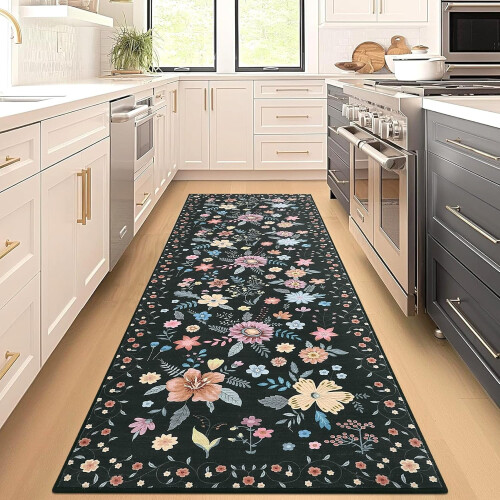 2 x 6 ft Floral Runner Rug for Kitchen 1