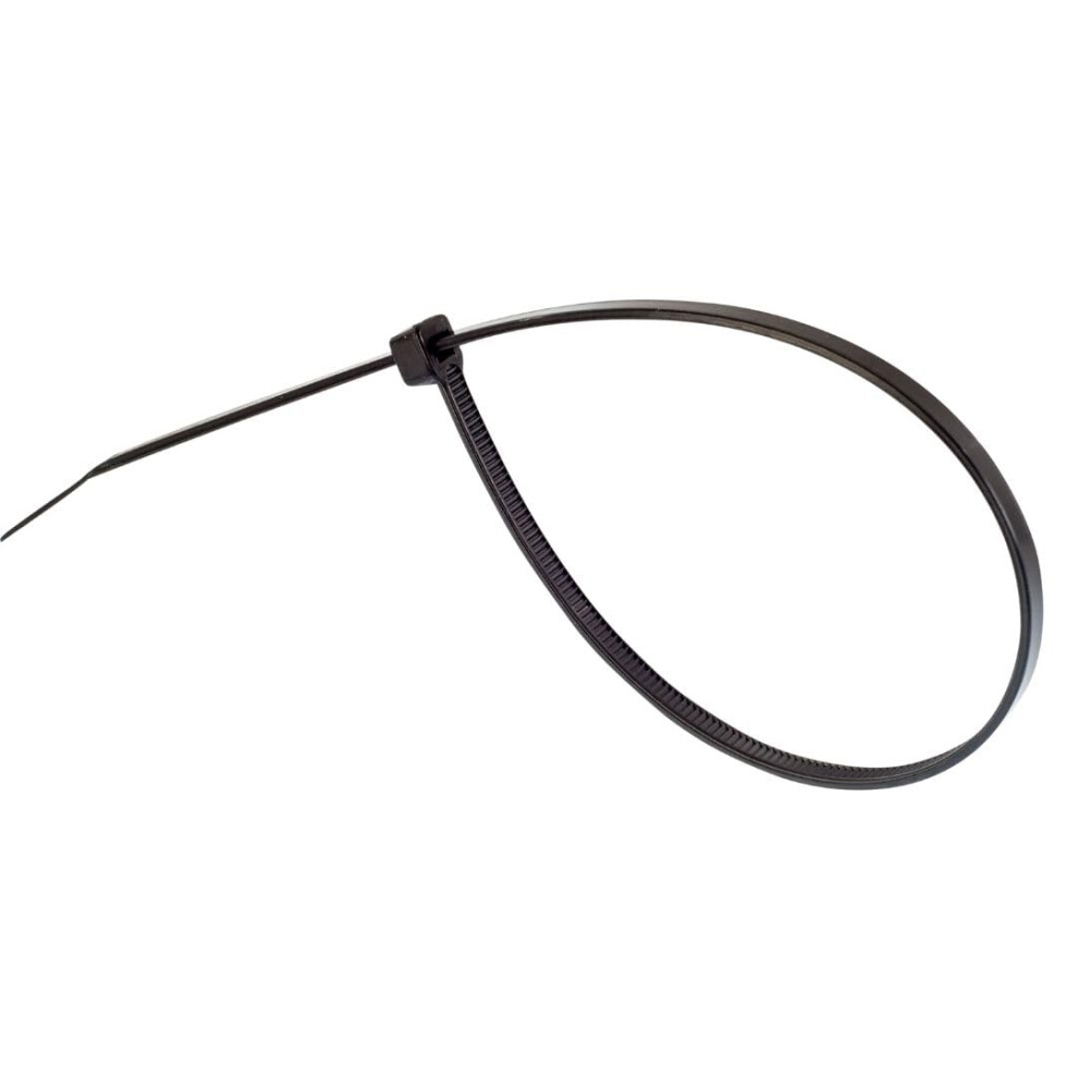 Gocableties Black Cable Ties, 300Mm X 3.6Mm, Pack Of 100, 12" Premium Nylon Zip Ties, Multi-Purpose Plastic Tie Wraps, Secure Self-Locking Mechanism 5051226918766