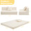 MeMoreCool Folding Mattress Double, Corduroy Fold Out Sofa Bed, Grey 2