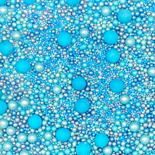 A Pinch Of - Bigger - Pearls Mix - Blue - Cake Topper Sprinkles - 70g Edible Shimmer Ball Cupcake Decorations - Weddings, Christenings & Parties