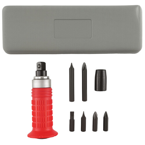 1/2" Impact Driver Tool Set Reversible Mixed Bits CRV Steel 7Pcs Kit 1