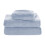 Flannel Sheet Set Queen Size Sky Blue 9163 in 2