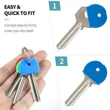 Foyscr 8Pcs Key Cap, Key Cap, Key Cap, Key Topper, Label Set, Flexible Key Sleeve, Color Key Identifier, Color Key Cap, Key Cap Label