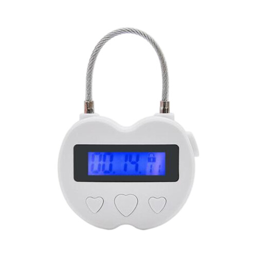 Reise Elektronische Timer LCD Display Zeit Schloss USB-Weiß