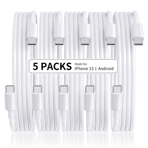 5-Pack 2M CTO C Data Cable, PD60W Fast Charging Cable  M 5-pack 2