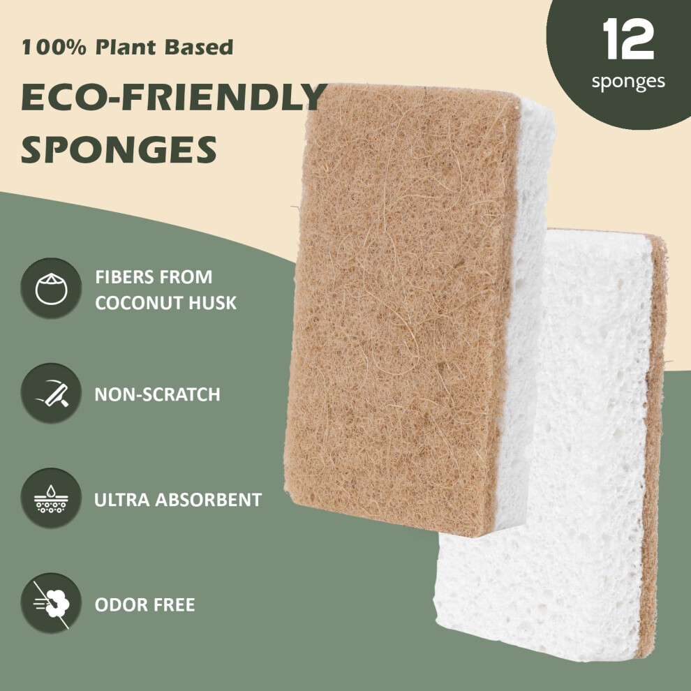 Isshah Plantbased Kitchen Sponges Fsc Certified And Peta Approved Nat