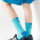 1 Pair Stretchable Athletic Sock Cotton Texture-dark blue 2XL 5