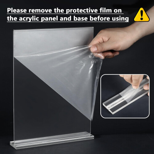 Flow fire A4 Acrylic Sign Holder, 6 Pack, T-Shaped Table Menu Display Stand 1