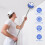Fentar Drywall Pole Sander Assemblable, 170cm Extension Sanding Pole with 10 Replaceable Sanding Sheets 3