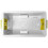 Evoges 2 Gang Dry Lining Back Box 47mm | Deep Electrical Wall Box for Plasterboard | Fast-Fit Design (5) 2