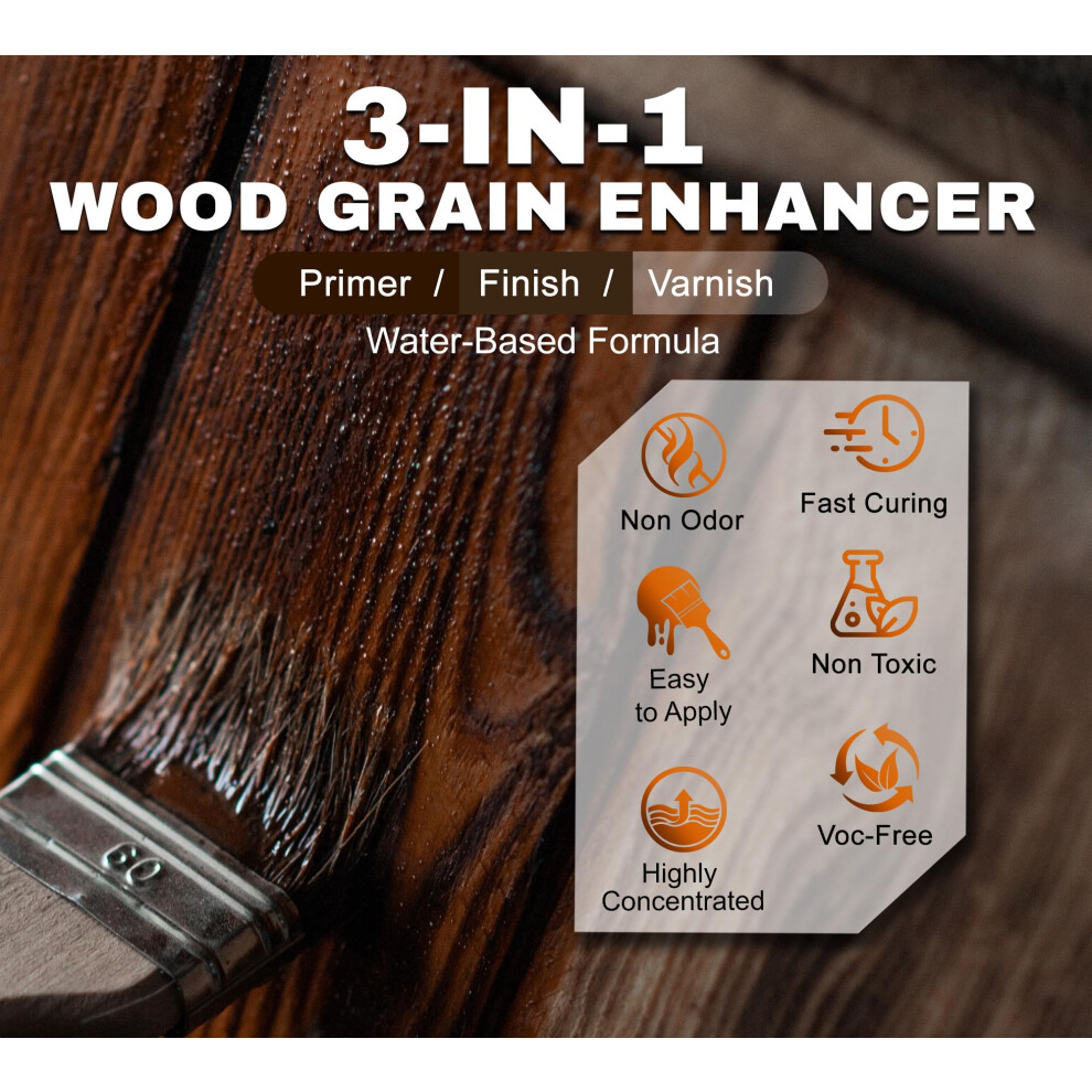 Water Based Wood Stain Golden Oak 8.5Oz/250Ml, Matte Fast Drying Stain, Low Odor Non-Toxic Indoor Outdoor Wood Paint For Furniture, Cabinet, Door, Wi 7375240143606