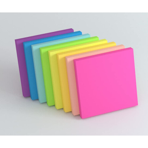 KIFZM 1920 Sheets 3x3 Inches Bright Sticky Notes,8 Brilliant Colors Assorted Removable Self-Stick Notes,80 Sheets/Pad 1