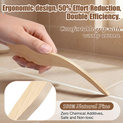 4Pcs Wooden Silicone Tool Sticks Set Reusable Mastic Tool for Perfect 2
