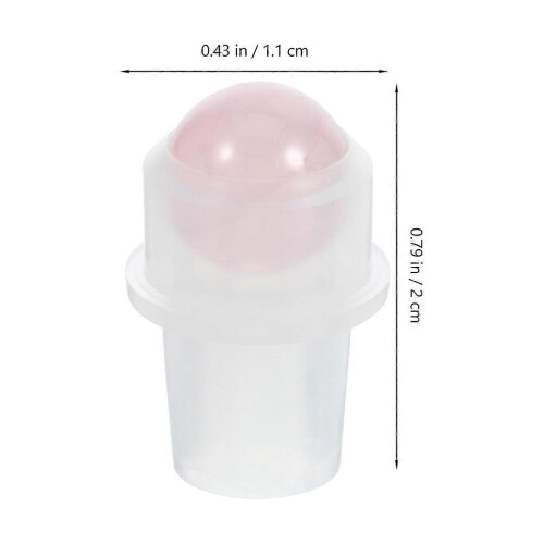 4Pcs Pink Jade Roller Balls for Essential Oil Bottles Replacement Inserts 1