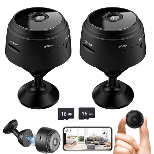 Magnetische Mini-1080P-WLAN-Überwachungskamera (2er-Pack)