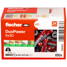 fischer DuoPower 6 x 30 Powerful Universal Plug with Intelligent 2Comp