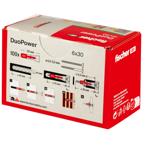 Fischer fischer DuoPower 6 x 30 Powerful Universal Plug with Intelligent 2Comp 1