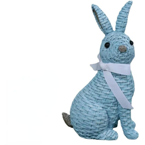 Påskehare figur blå siddende kanin 1 stk.
