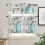 Wooden Plank Valance & Tier Curtain Set – Polyester, 3 pcs 1