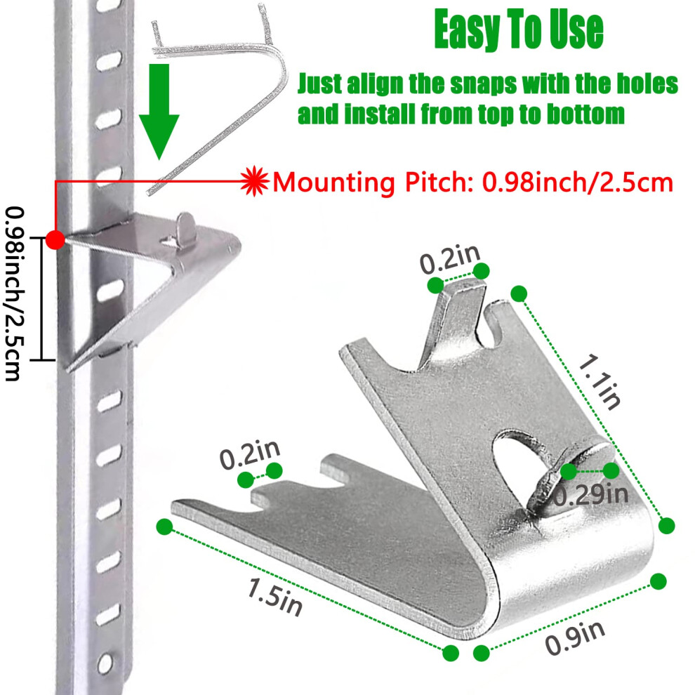 920158 Freezer Shelf Clip,Stainless Steel Shelf Clip For Refrigerator,Freezer Cooler Shelf Support,Replacement Shelf Square Buckles Clips (10) 5051226975226