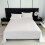 Drap-housse en coton blanc 150 x 230 cm, taille simple étendue 6