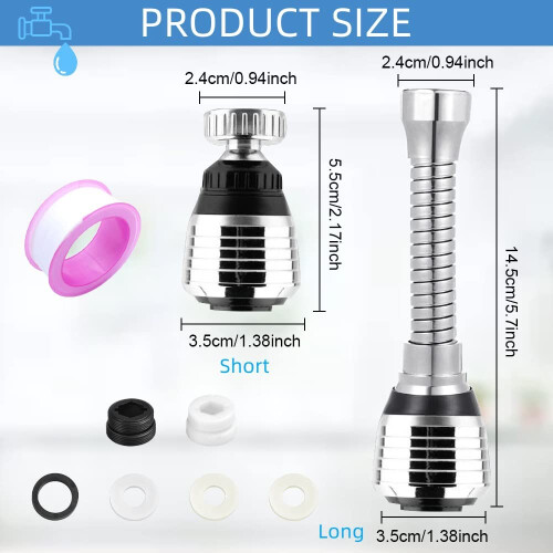 KARBAG 2Pcs 360 Swivel Kitchen Tap Aerator 1