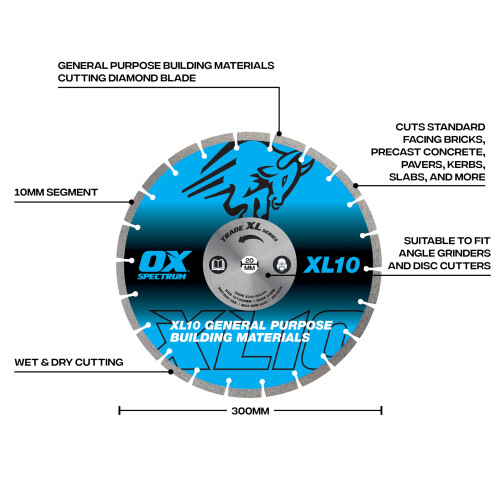 OX OX Trade Diamond Cutting Disc General Purpose – 300/20mm 1
