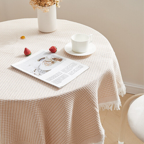 Jacquard geometric square tablecloth 35x59 inch 1