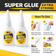 LIQUID SUPER GLUE 10G 2 PACK EXTRA STRONG FAST DRY INDUSTRIAL ADHESIVE