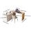 Expandable L-shape Desk Off-white/natural 6-drawer 5