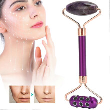 Face Roller Massager Purple Jade Germanium Facial Skin Lifting Firming Beauty Tool