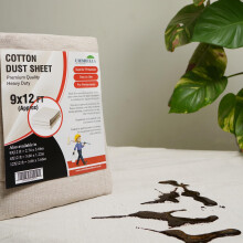 Ultra Heavy Duty Premium Cotton Dust Sheets for Decorating Painting Drop Cloths for Furniture, Floor Covering, Dust Covers Durable