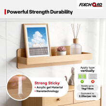 FIXCHORD Double Sided Tape Heavy Duty, Strong Nano Mounting Tape Extra Large, Multipurpose Clear Adhesive Tape