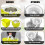 Mop and Buckets Sets with 4 Extra Microfibre Heads – 360 Rotating Spin Mop with 2