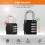 NAGE Padlocks with Code 4 Digit, Combination Padlock for Gym Locker, Code Padlock for Indoor Security and Outdoor Durability, Number Lock for Gym 2