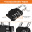 NAGE Padlocks with Code 4 Digit, Combination Padlock for Gym Locker, Code Padlock for Indoor Security and Outdoor Durability, Number Lock for Gym 3