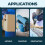 CS 6 Pack Extra Large Plastic Dust Sheets for Decorating 3.60 x 2.70 m (12x9 ft) 3