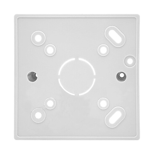 Evoges Pattress Box White 32mm Deep – PVC Surface Back Box with Knockouts, Rounded Corners 2