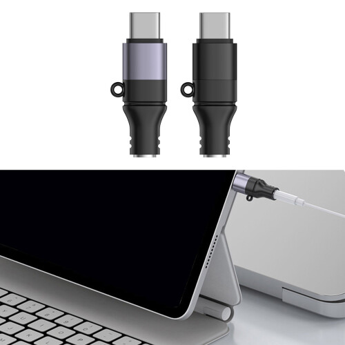 Robuster USB-C-zu-Aux-Adapter aus ABS-Metall für-dunkelgrau 2