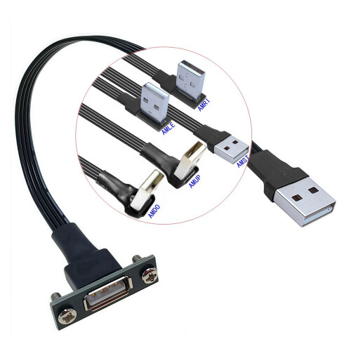 Câble d'extension USB 2.0 léger avec fonction de montage-0,3 mR 2