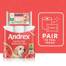 Andrex Fresh and Fruity Hygiene Wipes 12 Packs Flushable Toilet Tissue