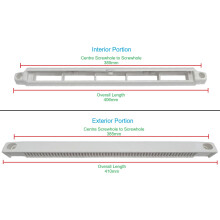 Merriway BH05603 Windows and Door Fully Adjustable Trickle Vent 410mm