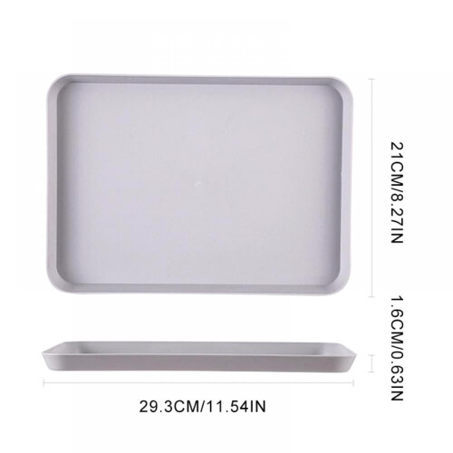 Rectangular PP Serving Tray – Non-Slip, Heat-Resistant, 2 1