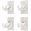 Supports de rideaux blancs universels réglables (lot de 4) 2