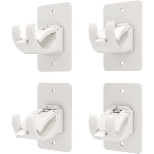 Supports de rideaux blancs universels réglables (lot de 4) 1