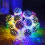 Cordão de luzes LED com globos e bolas de metal prateadas (20 unidades) 7