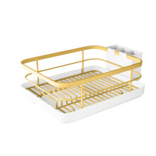 Escurridor de platos de acero al carbono y ABS de 34 cm (13,39 pulgadas)