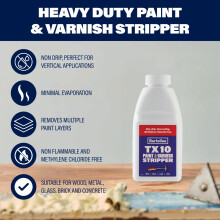 Bartoline TX10 Paint and Varnish Stripper 500ml – Extra Strong NonCaus